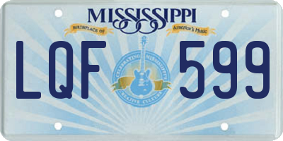 MS license plate LQF599