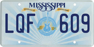 MS license plate LQF609