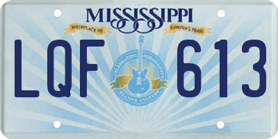 MS license plate LQF613