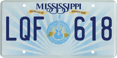 MS license plate LQF618