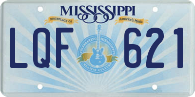 MS license plate LQF621