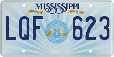 MS license plate LQF623