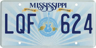 MS license plate LQF624