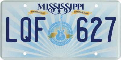 MS license plate LQF627