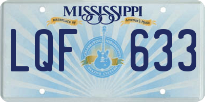 MS license plate LQF633