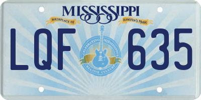 MS license plate LQF635