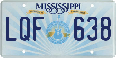 MS license plate LQF638