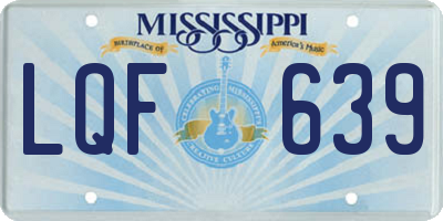 MS license plate LQF639