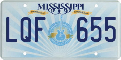 MS license plate LQF655