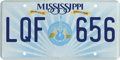 MS license plate LQF656