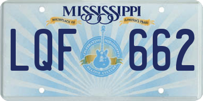 MS license plate LQF662