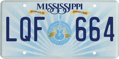 MS license plate LQF664
