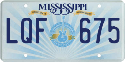 MS license plate LQF675