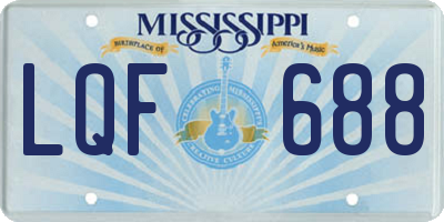 MS license plate LQF688