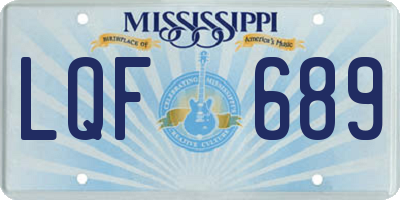 MS license plate LQF689