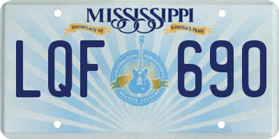 MS license plate LQF690