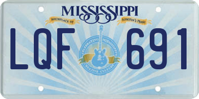 MS license plate LQF691