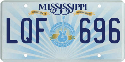 MS license plate LQF696