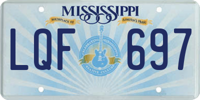 MS license plate LQF697