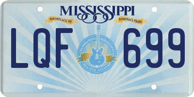 MS license plate LQF699