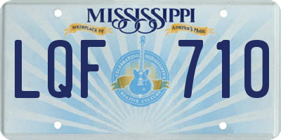 MS license plate LQF710