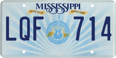 MS license plate LQF714