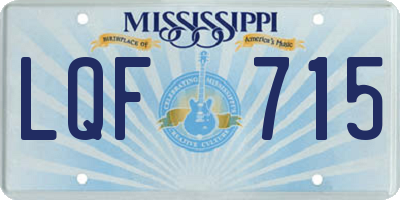 MS license plate LQF715