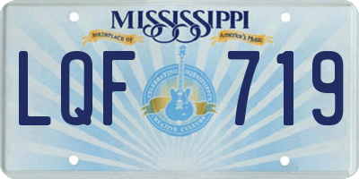 MS license plate LQF719