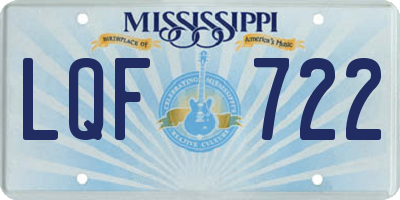 MS license plate LQF722