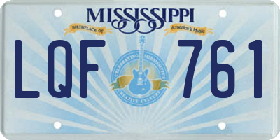 MS license plate LQF761
