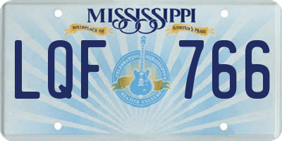 MS license plate LQF766