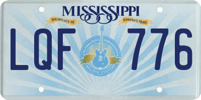 MS license plate LQF776