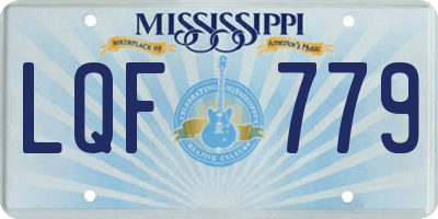 MS license plate LQF779