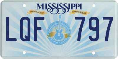 MS license plate LQF797