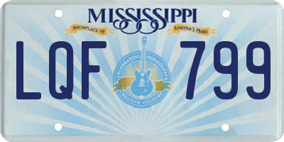MS license plate LQF799