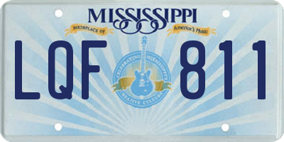 MS license plate LQF811