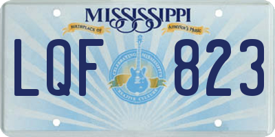MS license plate LQF823