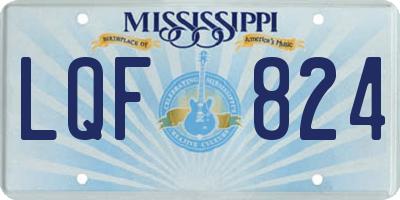 MS license plate LQF824