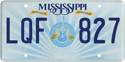 MS license plate LQF827