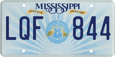 MS license plate LQF844
