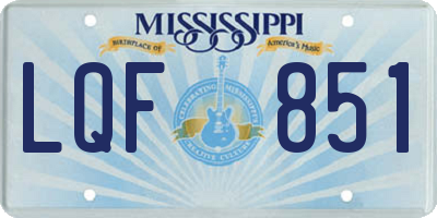 MS license plate LQF851