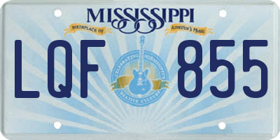 MS license plate LQF855