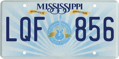 MS license plate LQF856