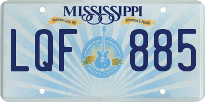 MS license plate LQF885