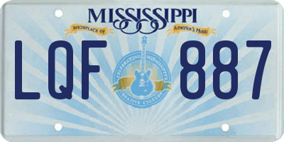 MS license plate LQF887