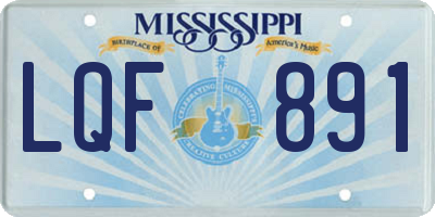 MS license plate LQF891