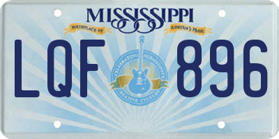 MS license plate LQF896