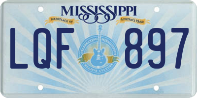 MS license plate LQF897