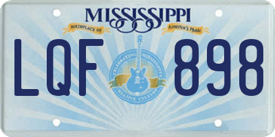 MS license plate LQF898