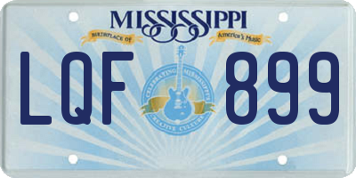 MS license plate LQF899